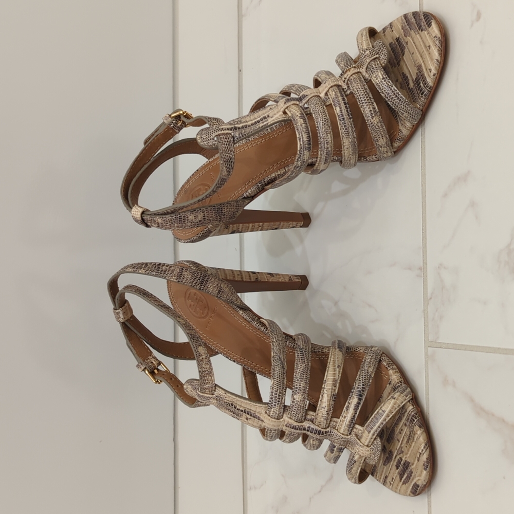 Tory Burch snakeskin heels size 8.5